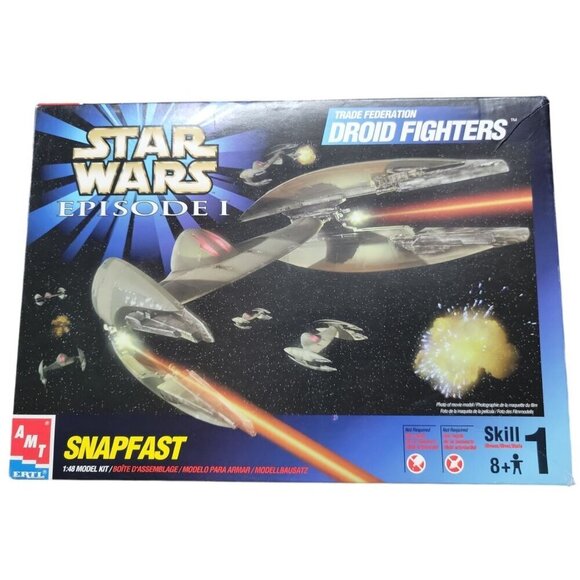 Star Wars Droid Fighters Snapfast 1:48 Model Kit Episode 1 Skill Level 1 - Picture 1 of 14